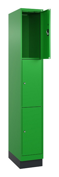 C+P Schließfachschrank Evolo PLUS, mit Sockel, 3 Fächer, 1950x300x500mm, 6037/60, 049020-103 S10026