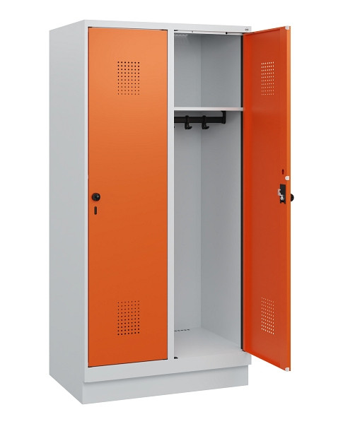 C+P Spind Evolo PLUS, Sockel, 2 Abteile, 1630x800x500mm, 7035/2004, Drehriegel, 0490205-22 S10002