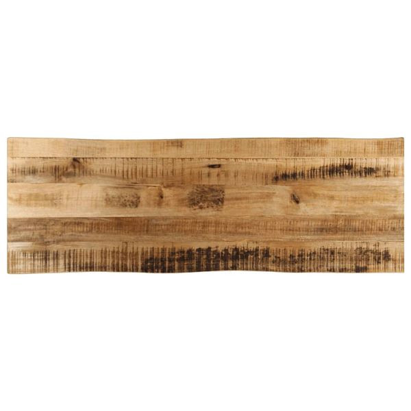 vidaXL Tischplatte mit Baumkante 120x40x3,8 cm Raues Mango Massivholz, 370686