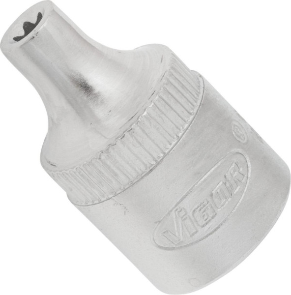 VIGOR TORX Steckschlüsseleinsatz, Vierkant hohl 10 mm (3/8 Zoll), Außen TORX Profil, E4, V2724