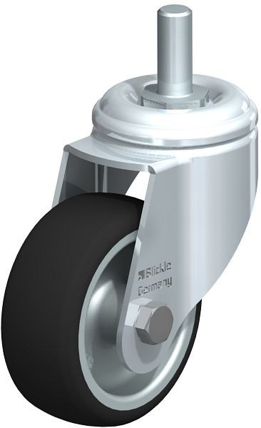 Blickle LKRA-PATH 80G-GS12 Apparate-Lenkrolle mit Gewindestift, Thermoplastisches Polyurethan, Grau, 322727