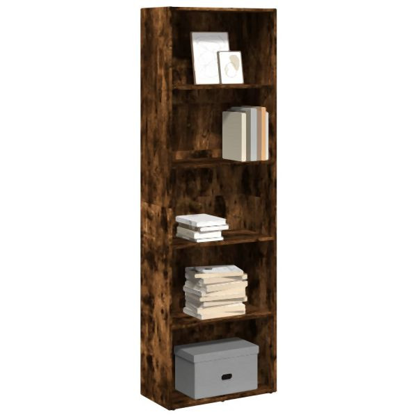 vidaXL Bücherregal Räuchereiche 60x30x189 cm Holzwerkstoff, 857921