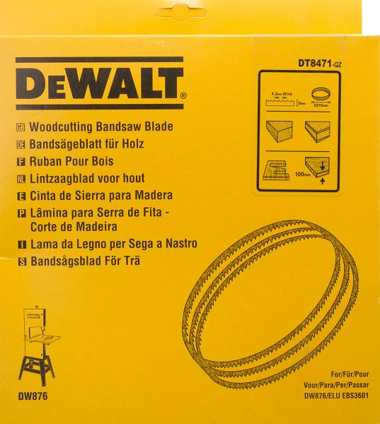 DeWalt Bandsägeblatt 2215x6x0,4mm 4,2mm, speziell gehärtete Zahnreihen, DT8471-QZ