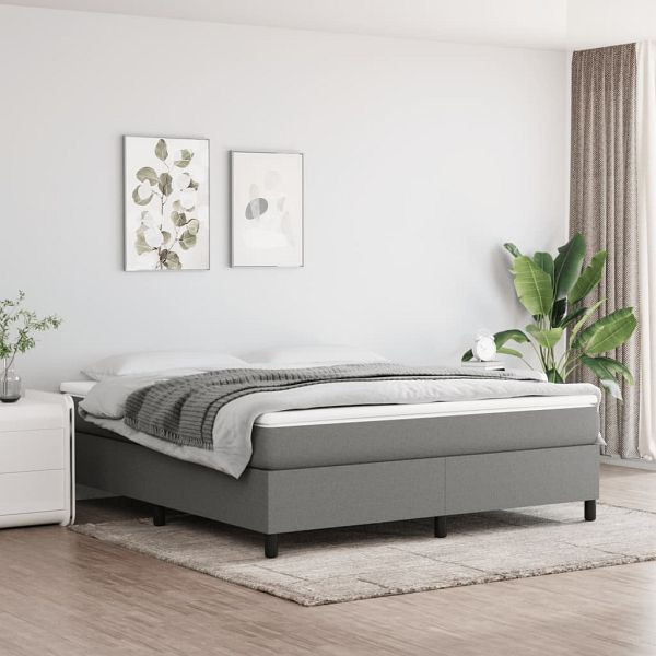 vidaXL Bettgestell Dunkelgrau 180×200 cm Stoff, 3120879