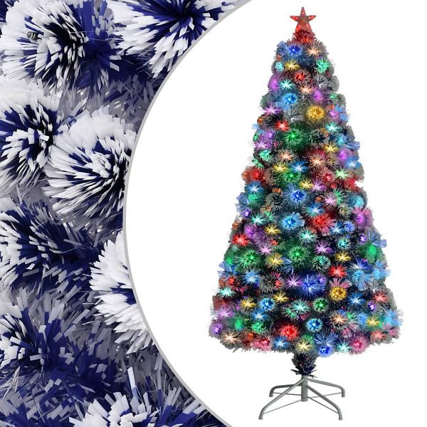 vidaXL Künstlicher Weihnachtsbaum mit Beleuchtung 120 cm Glasfaser, 328455