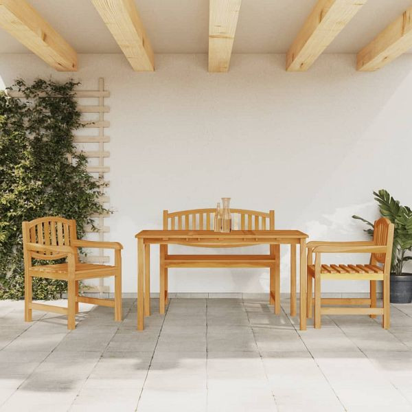 vidaXL 4-teilig Garten-Essgruppe Massivholz Teak, 3157938