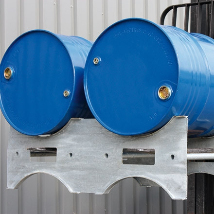 Eichinger Industrie Fasspalette modular zu ergänzen und zu stapeln, 2 x Fässer feuerverzinkt, 22610000002000