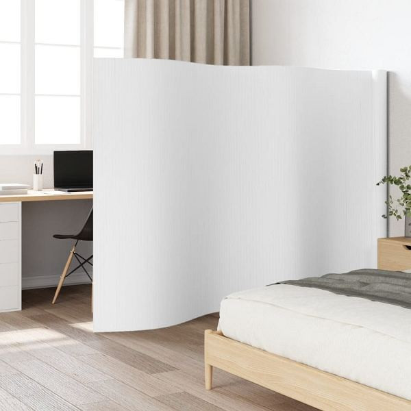 vidaXL Paravent Weiß 165x600 cm Bambus, 377010, 8721012370296