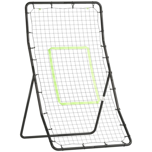 HOMCOM Baseball Rebounder, Tragbarer Softball Pitchback-Netz, Rückprallnetz mit Ziel Zone, A90-053