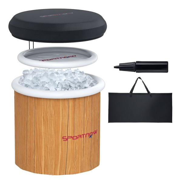 SPORTNOW Eisbadewanne, 300 Liter aufblasbare Eiswanne für Muskelentspannung mit Abdeckung, 848-073V00TK