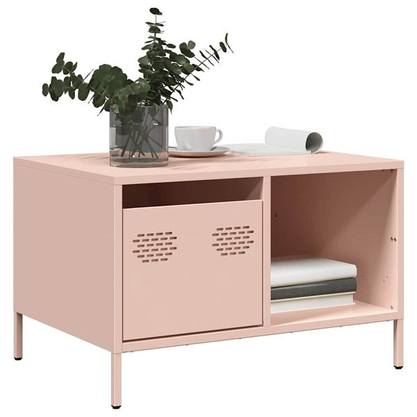 vidaXL Couchtisch Rosa 68,5x50x43,5 cm Kaltgewalzter Stahl, 851281