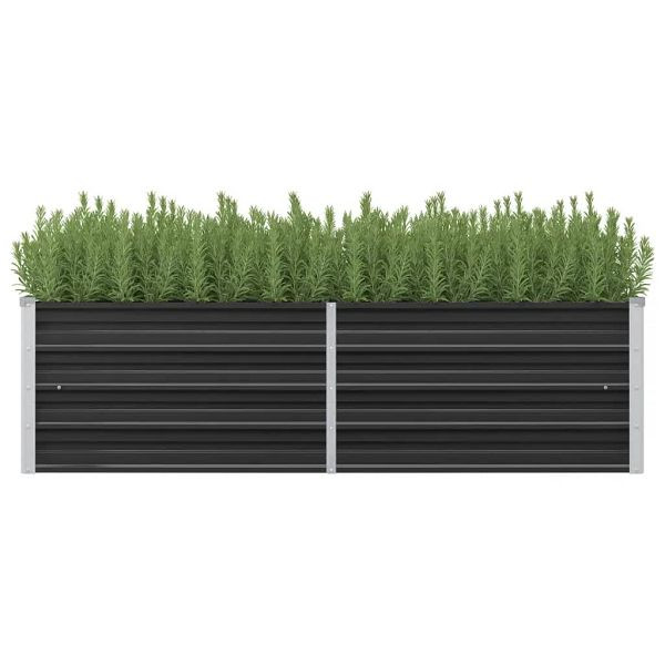 vidaXL Garten-Hochbeet Anthrazit 160 x 40 x 45 cm verzinkter Stahl, 45731