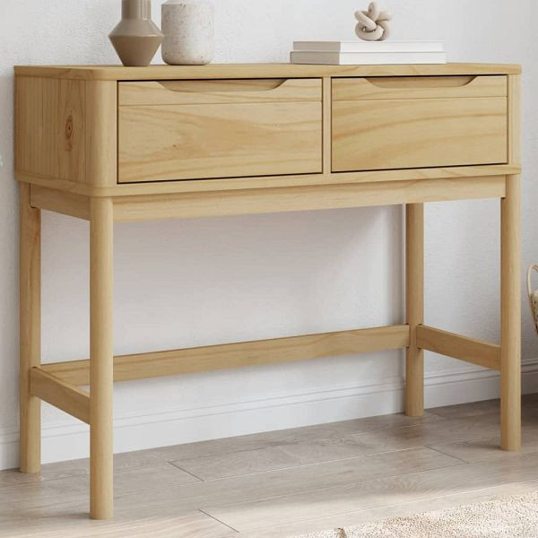 vidaXL Konsolentisch FLORO Wachsbraun 89,5x36,5x73cm Massivholz Kiefer, 374020