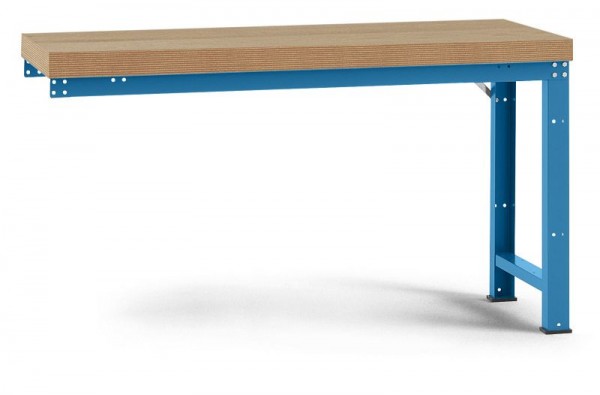 Manuflex Anbauwerkbank PROFI Standard mit Multiplexplatte, BxTxH = 1500 x 700 x 850 mm, Lichtblau, WP4015.5012