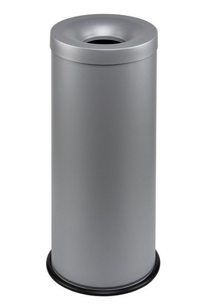Orgavente GRISU, Sicherheits-Abfallbehälter aus pulverbeschichteter Stahl Farbe grau, H x Ø 600x266 mm, 30L, 770032