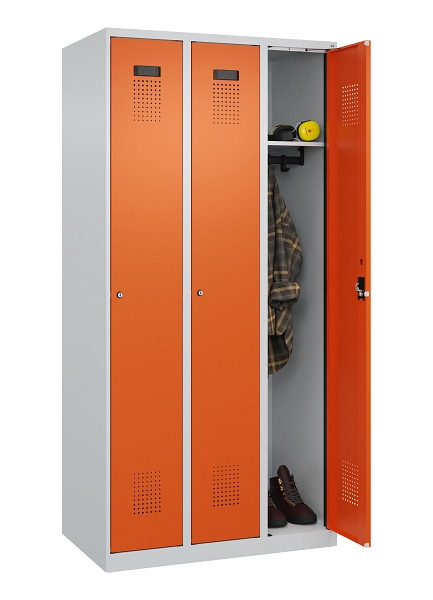 C+P Spind Evolo PLUS, 3 Abteile, 1850x900x500mm, 7035/2004, Verschluss Zylinderschloss, Ablageböden 3, 049000-30 S10029