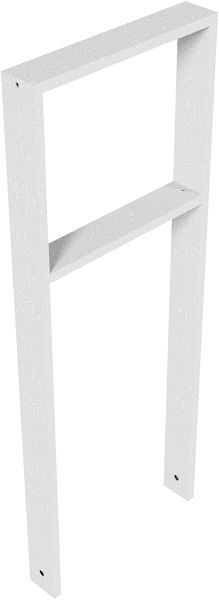 Schake Anlehnbügel aus Stahlrohr Rechteckrohr, 80 x 20 mm, mit Querholm, Gesamtbreite: 450 mm, feuerverzinkt, 459_045