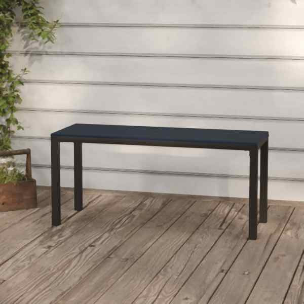 vidaXL Gartenbank 110 cm Stahl und WPC Schwarz, 317141, 8720286662182