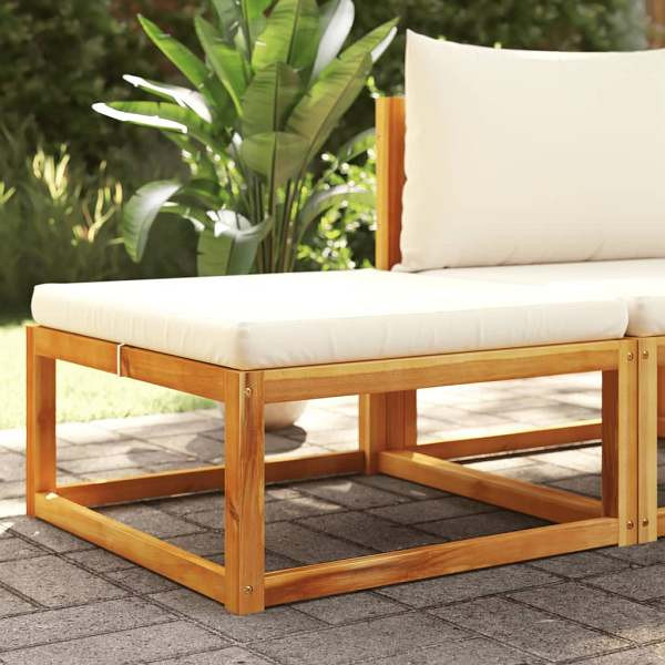 vidaXL Gartenhocker mit Kissen 65x65x29 cm Massivholz Akazie, 3278939