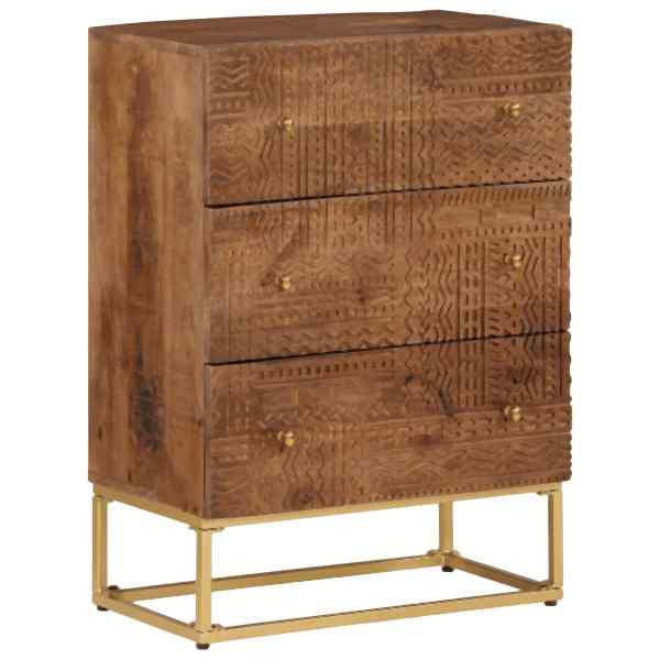 vidaXL Kommode 55x30x76 cm Massivholz Mango und Eisen, 371995