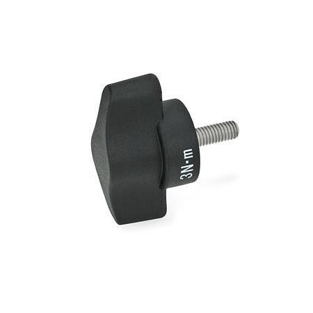 Ganter Drehmoment-Flügelschrauben (GN 5320-48-M6-25-2-OR), VE: 5 Stück, 5320-48-M6-25-2-OR