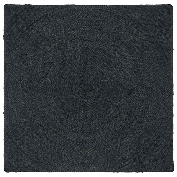 vidaXL Teppich Dunkelgrau 120 x 120 cm Jute, 42010561
