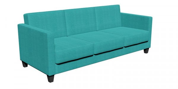 SETRADA 3-Sitzer Sofa, Webstoff, petrol, 194 x 82 x 80 cm, LE-SE01-3P-WS-UNI15