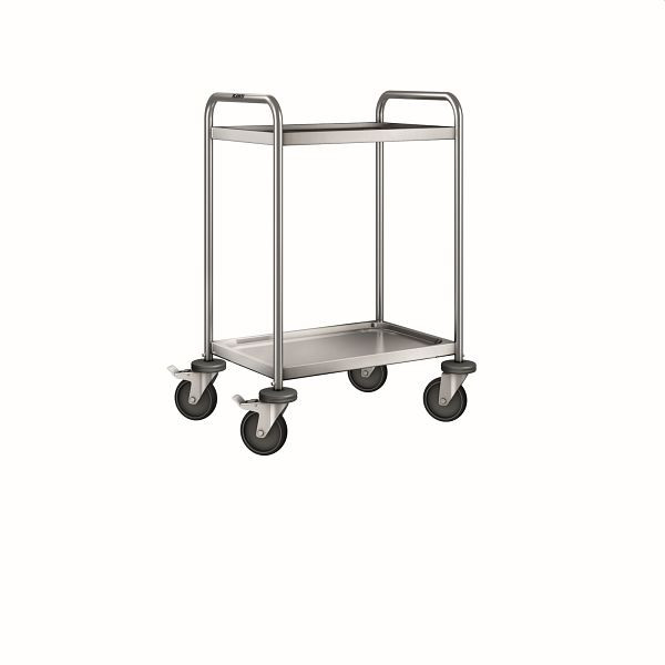 B.PRO SW 6 X 4-2 Servierwagen aus rostfreiem Edelstahl mit stahlverzinkten Rollen, 566246