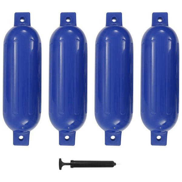 vidaXL Bootsfender 4 Stück Blau 51 x 14 cm Abmessung PVC, 92377