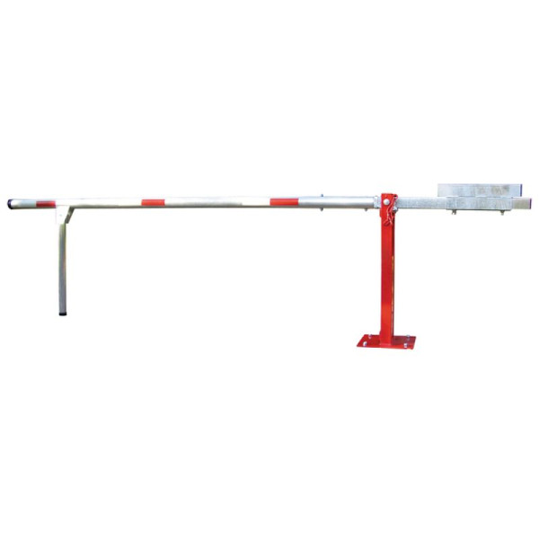 Stein HGS Wegeschranke mit Gegengewicht und Pendelstütze, 7000 mm, Dreikantverschluss nach DIN 3223, zum Aufdübeln, mit Seilzugverstärkung, 411.71fp411.95