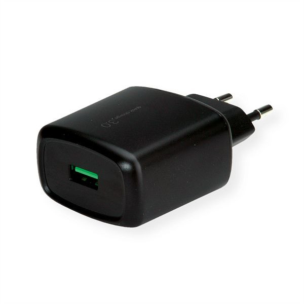 VALUE USB QC 3.0 Charger mit Euro-Stecker, 1 Port, 18W, 19.99.1090