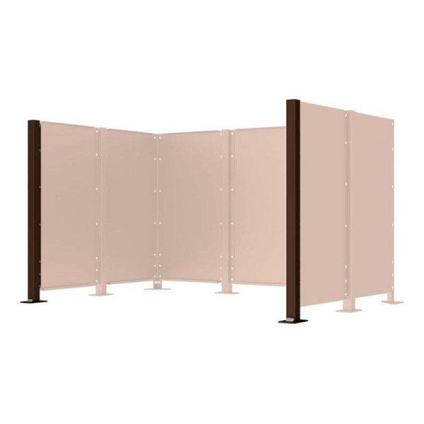 STEIN HGS Endpfosten auf Bodenplatte, schokoladenbraun (RAL 8017), 78166.0006