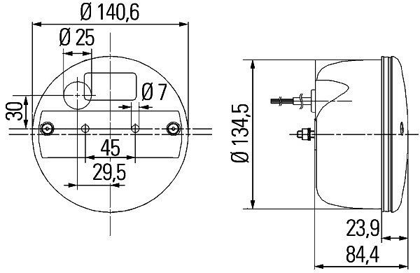 HELLA Heckleuchte, LED, 12/24V, Anbau/geschraubt, Lichtscheibenfarbe: rot/gelb, links/rechts, 2SD 344 100-101