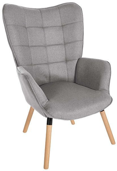 CLP Sessel Garding Stoff, grau, 316802, 4251756442323