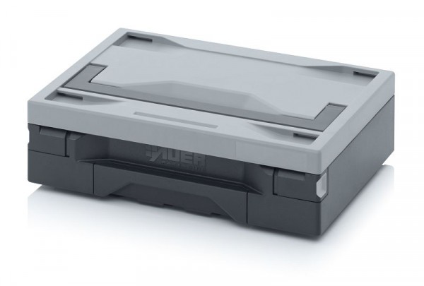 Auer Toolboxen Pro, 40 x 30 x 12 cm, Box dunkelgrau, Deckel hellgrau, TB 4311 F4