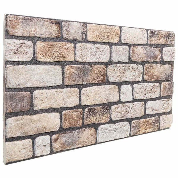 vidaXL Wandpaneele 10 stk. 100 x 50 cm Hellbraun EPS-Schaum, 42046102