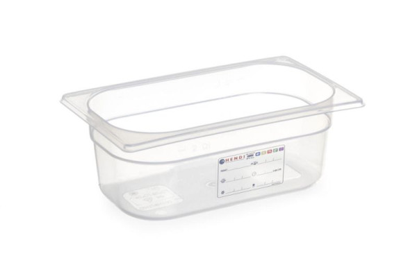 Hendi GN Behälter 1/4, 4 L, LxBxH: 265x162x150 mm, Transparent, 880364