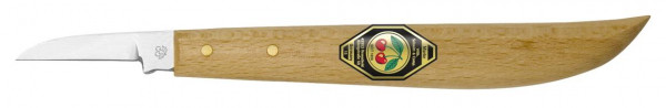 Kirschen Kerbschnitzmesser mit Holzheft, mit rundem Rücken, gerader Schneide, 3358000