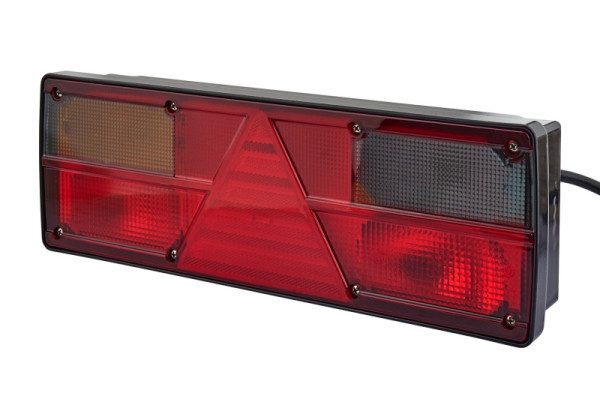 HELLA Heckleuchte, EasyConn I, Glühlampe, 24V /geschraubt, Lichtscheibenfarbe: mehrfarbig, Stecker: Flachstecker, links, 2VP 340 450-511