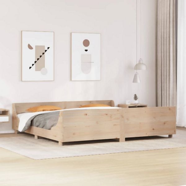 vidaXL Massivholzbett ohne Matratze 200x200 cm Kiefer, 3302270