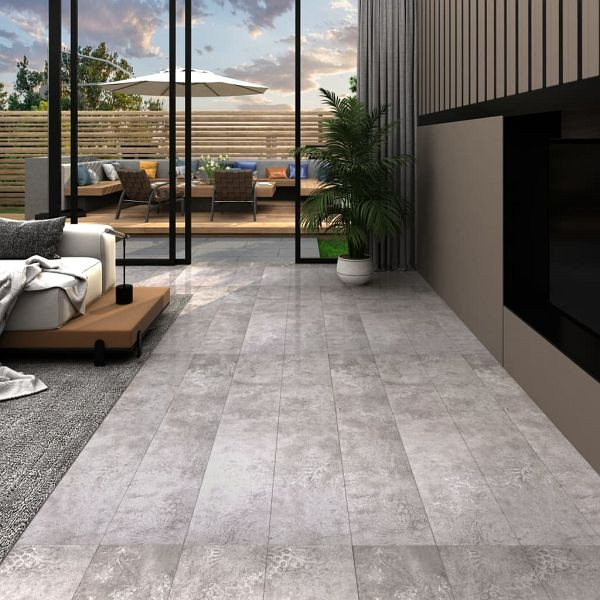 vidaXL PVC-Fliesen Selbstklebend 5,21 m² 2 mm Erdgrau, 330194
