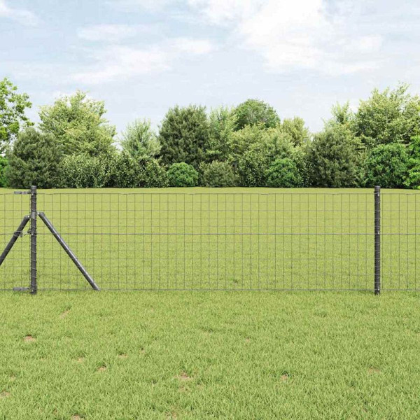 vidaXL Zaunpfosten, VE: 52 Stück, Grau 3.2 x 3.2 x 100 cm Stahl, 3350132