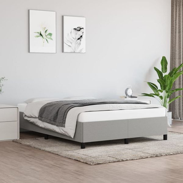 vidaXL Bettgestell Hellgrau 140x190 cm Stoff, 347058, 8720287171072