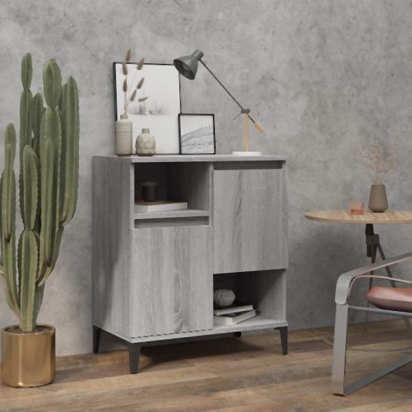 vidaXL Sideboard Grau Sonoma 60x35x70 cm Holzwerkstoff, 821154