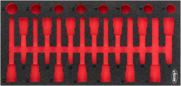 VIGOR 2-Komponenten Weichschaum-Einlagen, Einlagenmaß / Schubladengröße: S (188 x 393 x 35 mm), Verwendung: V5091, V5091-L
