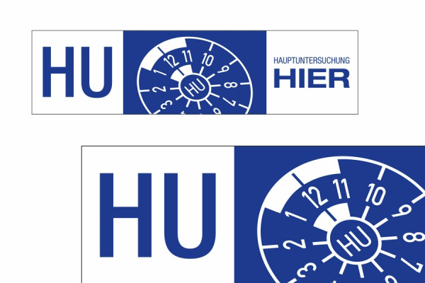 Eichner Banner "Hauptuntersuchung", Druck 1-farbig (1C) HKS 42K, Größe: H 75 x B 300 cm, 9218-09020-001