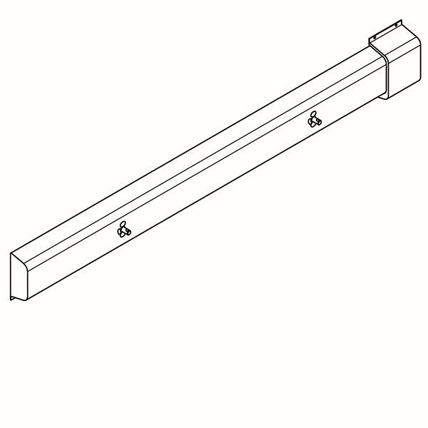 KWC Armatureneinheit, Edelstahl, Wandmontage, 2 Waschplätze, 1640 mm, Wasseranschluss von hinten rechts, 3600005459