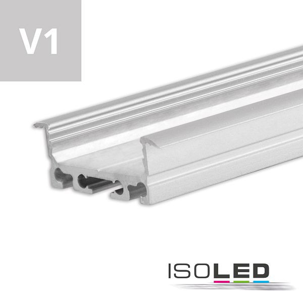ISOLED LED Einbauprofil DIVE24 FLAT V1 Aluminium eloxiert, 200cm, 112856