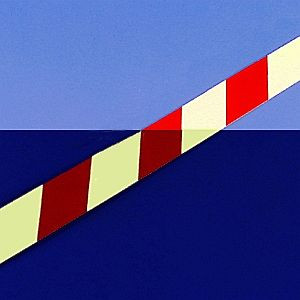 Moedel Markierungsstreifen rechtsweisend, Alu, langnachleuchtend/rot, 160-mcd, 30x1000 mm, 55040
