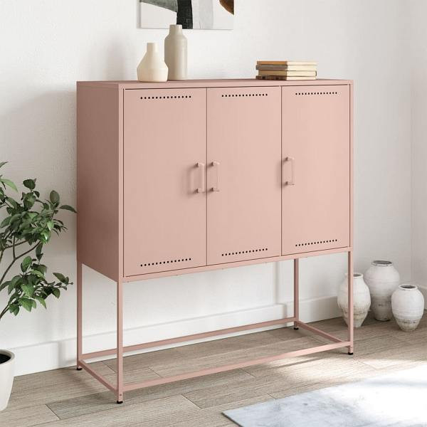 vidaXL Highboard Rosa 100,5x39x107 cm Stahl, 846537, 8721102634208